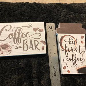 NWOT- 2 Double sided coffee and hot chocolate bar signs